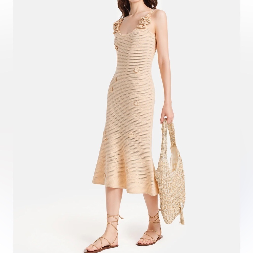 Self Portrait  Viscose Knit Midi Dress